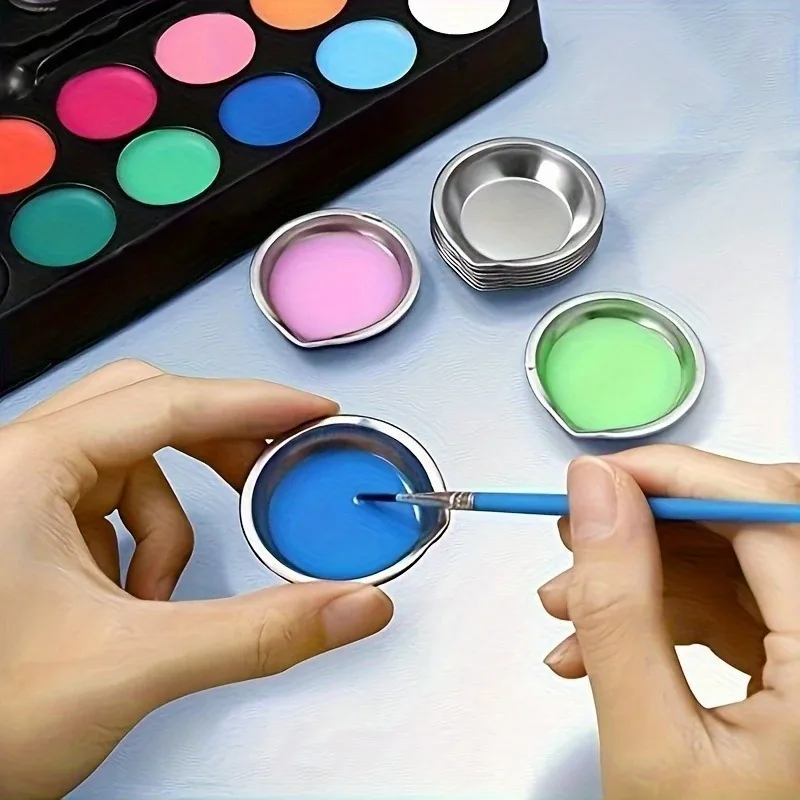 Paleta de pintura de acero inoxidable con tazones con boquilla - imagen 5
