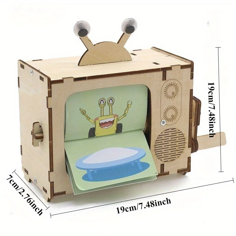 Juguete STEM máquina de animación con manivela para niños y niñas - imagen 2