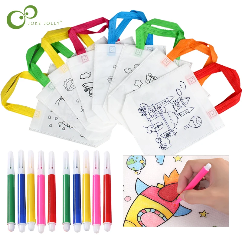 Bolsa de grafiti DIY infantil para colorear con pintura - imagen 4