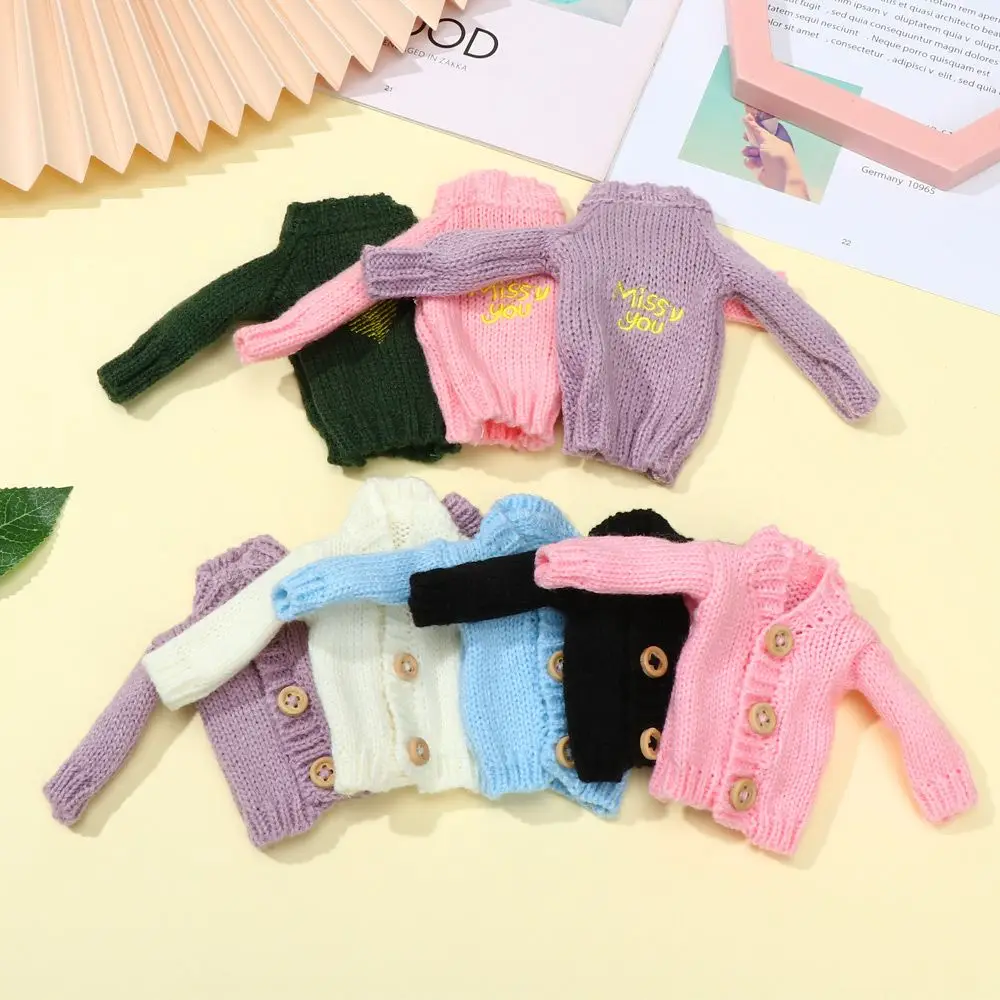 Suéter de cuello alto tejido para muñeca 11.5 pulgadas