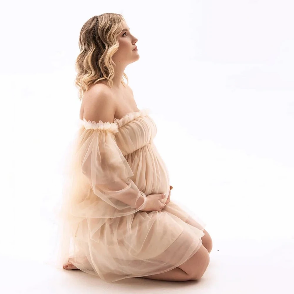 Vestido de malla para sesión de fotos de maternidad - imagen 4