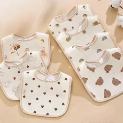 Baberos impermeables para bebé con estampado de dibujos animados