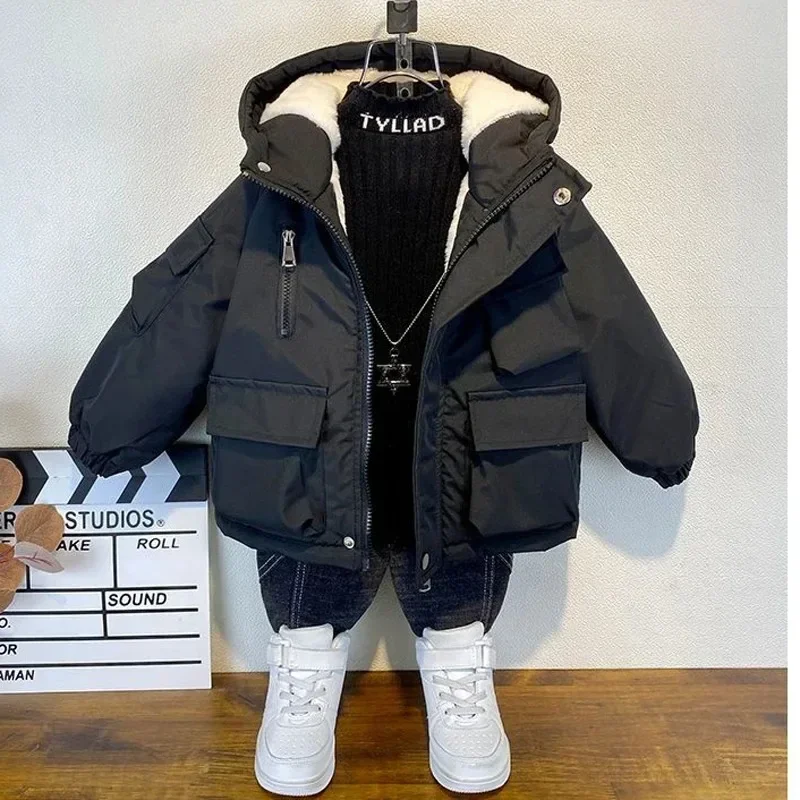 Chaqueta de invierno niños con capucha y cremallera - imagen 5