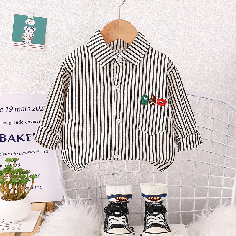 Conjunto bebé de otoño: camisa manga larga y pantalón - imagen 3