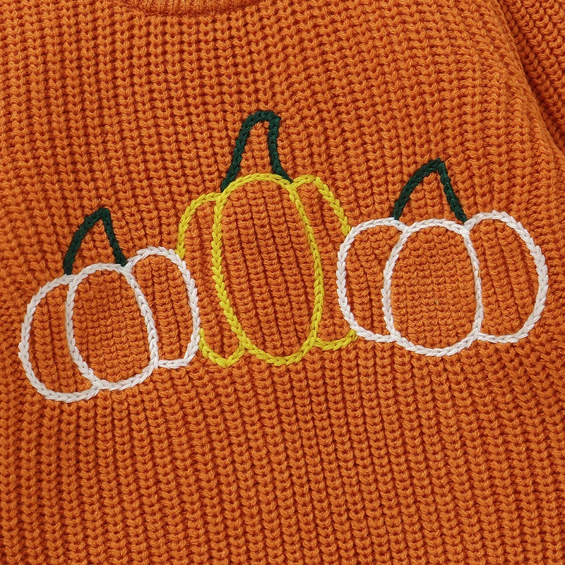 Jersey de punto con calabaza de Halloween para bebés y niños - imagen 5