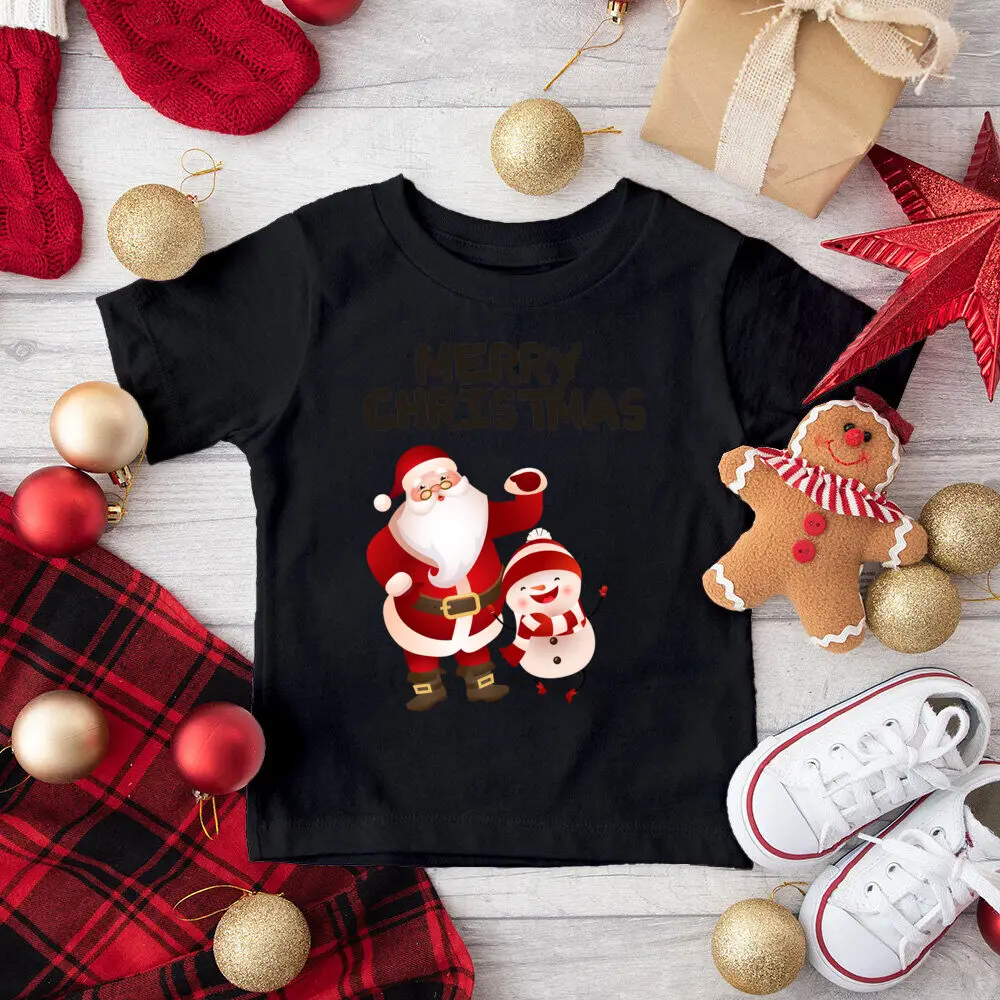 Camiseta infantil navideña con pan de jengibre para niño y niña - imagen 2