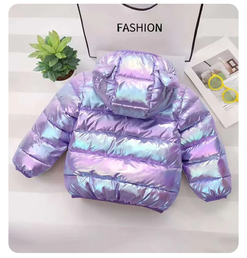 Abrigo de plumón con capucha cálido para invierno y otoño infantil - imagen 3
