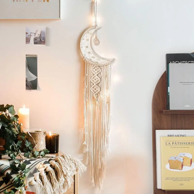 Tapiz de pared de cuerda de algodón trenzado con flecos suaves - imagen 5