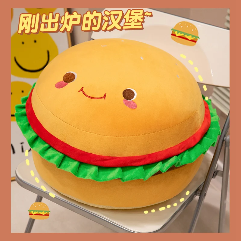 Peluche hamburguesa como decoración de escritorio