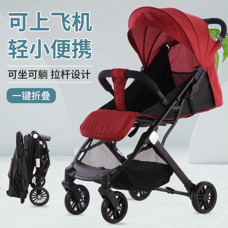 Cochecito de bebé ligero plegable universal con respaldo alto - imagen 5