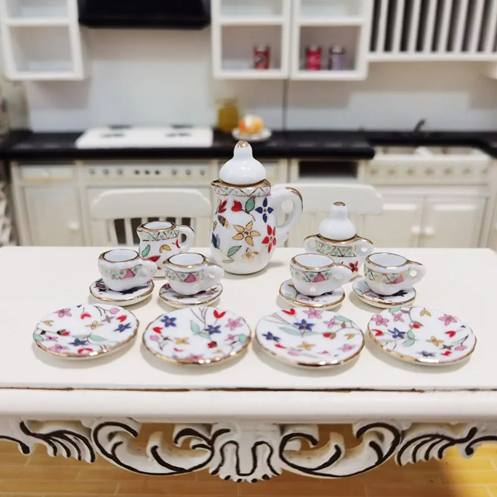 Juego té cerámica para muñecas, mini accesorios del hogar - imagen 4