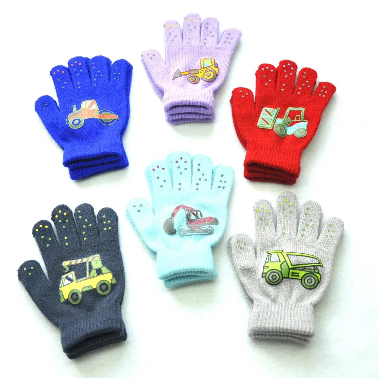 Guantes de invierno niños – Tejido cálido, dedos completos exterior - imagen 2