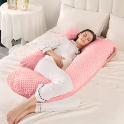 Almohada para embarazo con soporte abdominal en terciopelo suave