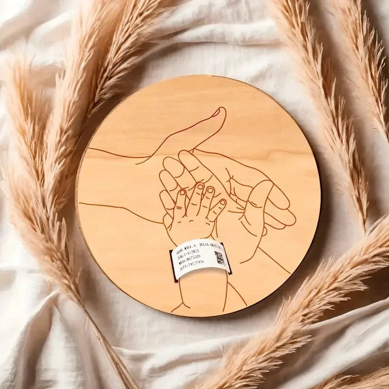 Pulseras de madera para recién nacido - Placas conmemorativas - imagen 3