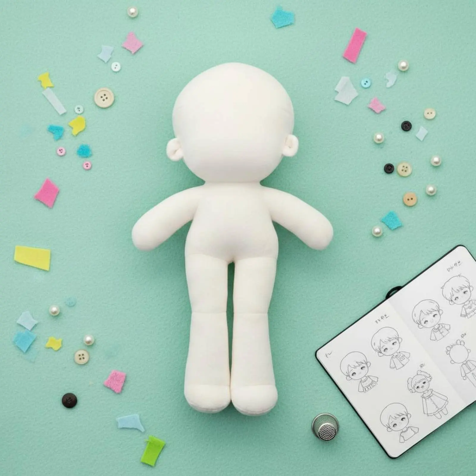 Peluche suave liso sin estampado, juguete acogedor para niños - imagen 4