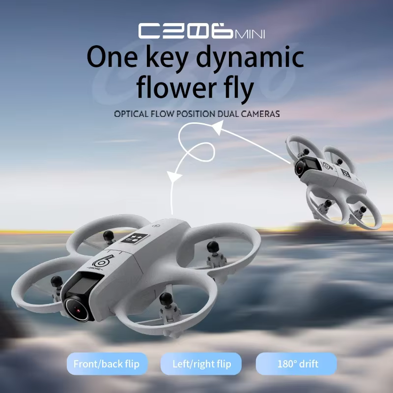 Drón con cámara 4K mini CZ06 UFO FPV WiFi con mando y luces - imagen 3