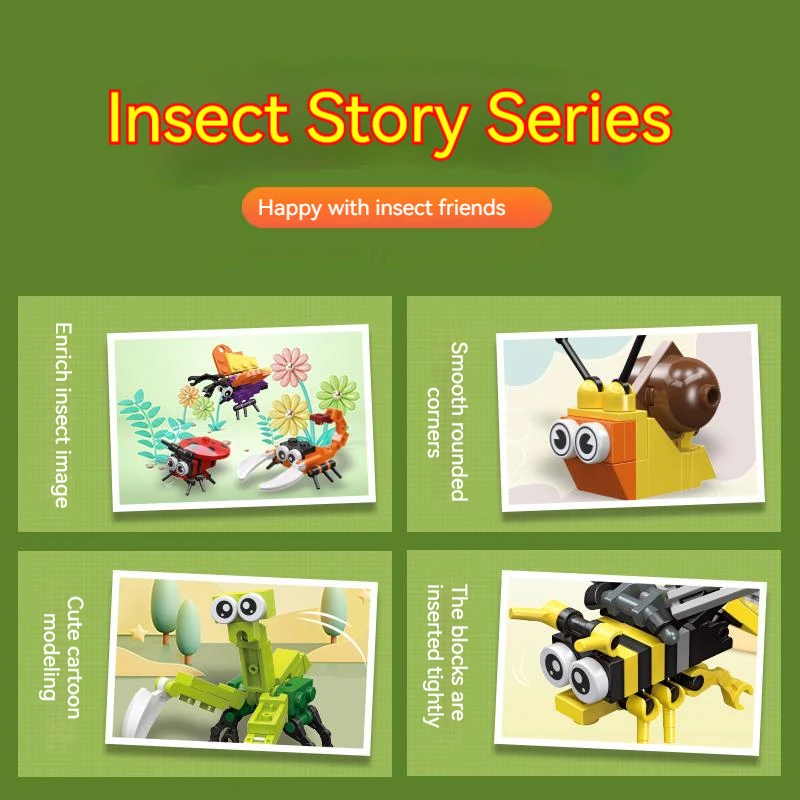 Bloques de construcción de insectos educativos para niños - imagen 4