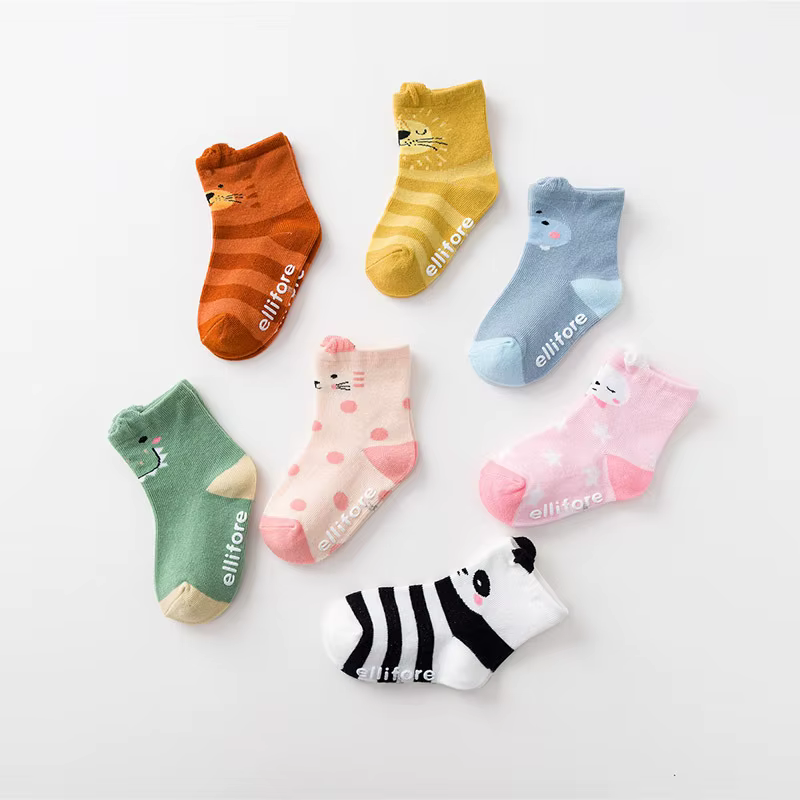 Calcetines antideslizantes de algodón con animales para niños - imagen 5