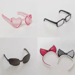 Accesorios 1/6 para muñecas: Bolsa corazón diadema minigafas y vajilla