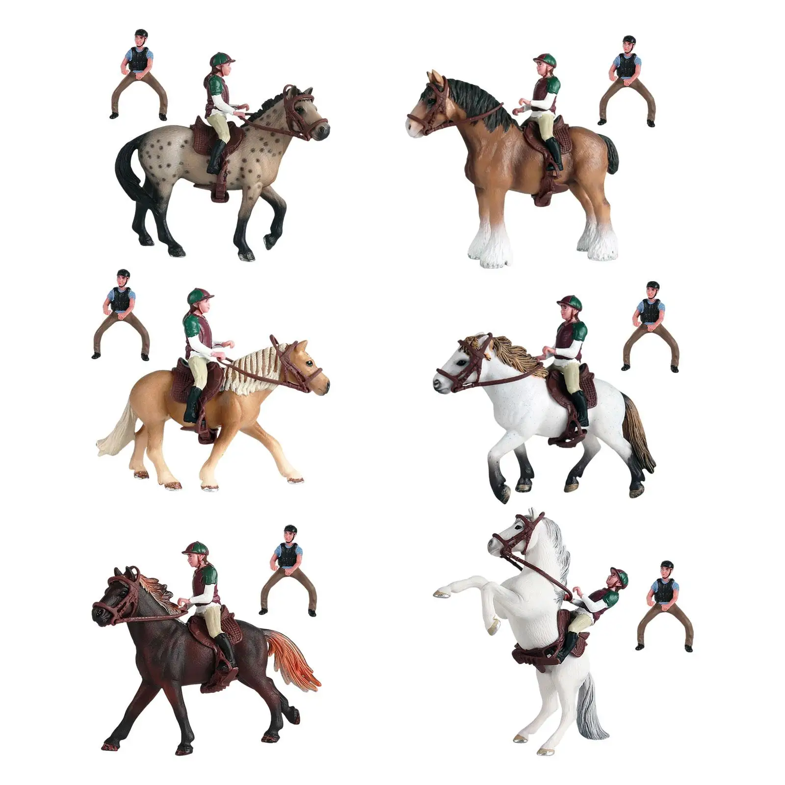 Figura de caballo miniatura de PVC para juego infantil realista - imagen 2