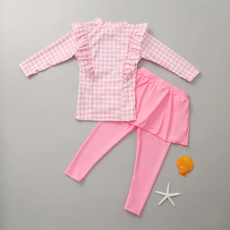 Traje baño infantil dos piezas manga larga con pantalón largo - imagen 4