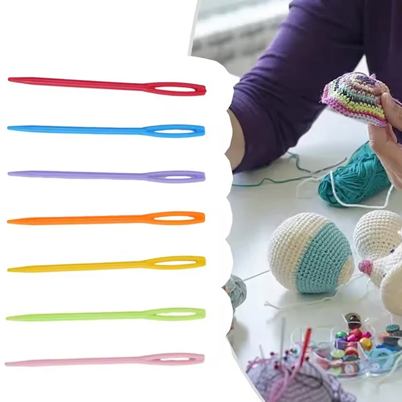 Agujas de ganchillo multicolor para tejer a mano