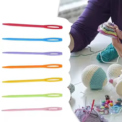 Agujas de ganchillo multicolor para tejer a mano