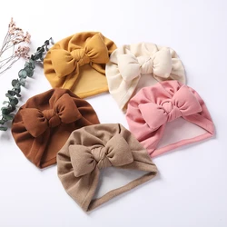 Gorro de cachemira para bebé – Cálido con lazo para otoño e invierno