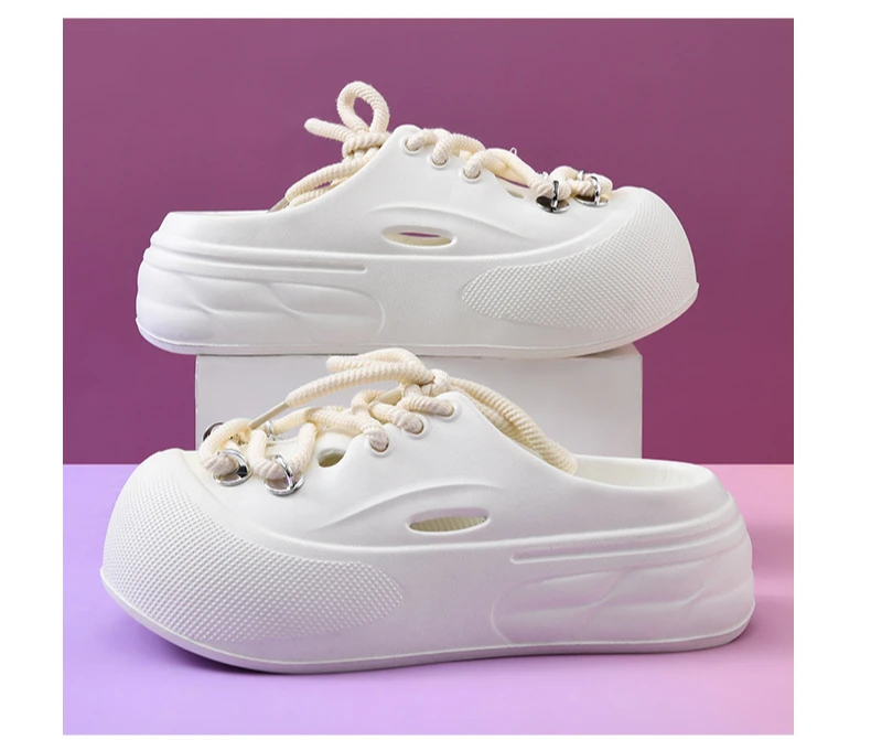 Detalle de los cordones DIY y el empeine