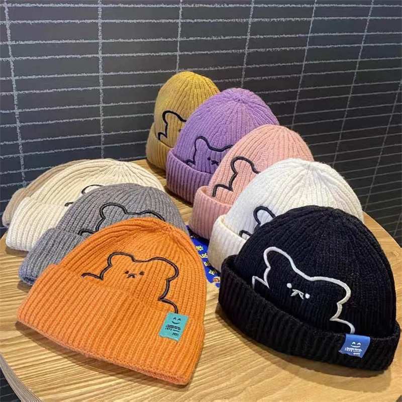 Gorro tejido con patrón de oso para bebé, cálido y cómodo - imagen 5