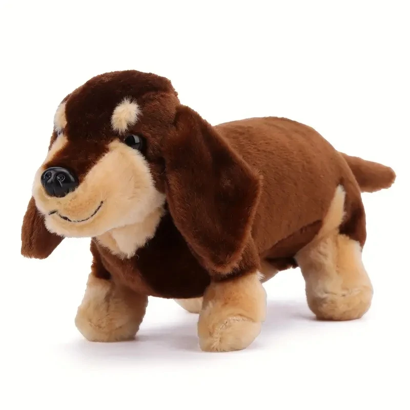Peluche perro salchicha Black & Tan realista Donlas para niños