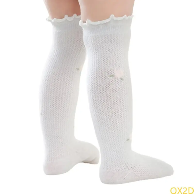 QX2D Calcetines altos hasta la rodilla de algodón transpirable - imagen 5