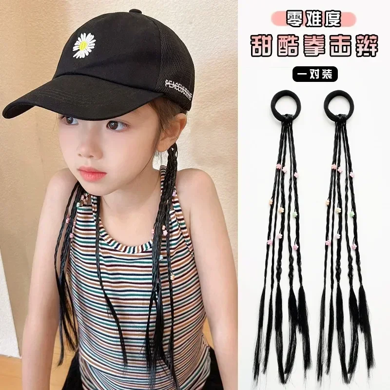 Accesorios pelo niña: lazos princesa y sombreros trenzados coloridos - imagen 5