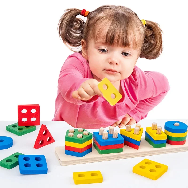 Juguetes Montessori de madera: bloques educativos y rompecabezas - imagen 5