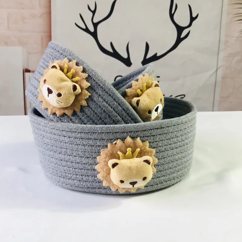 Cesta de almacenamiento infantil con animales – Organizador para juguetes o colada - imagen 2
