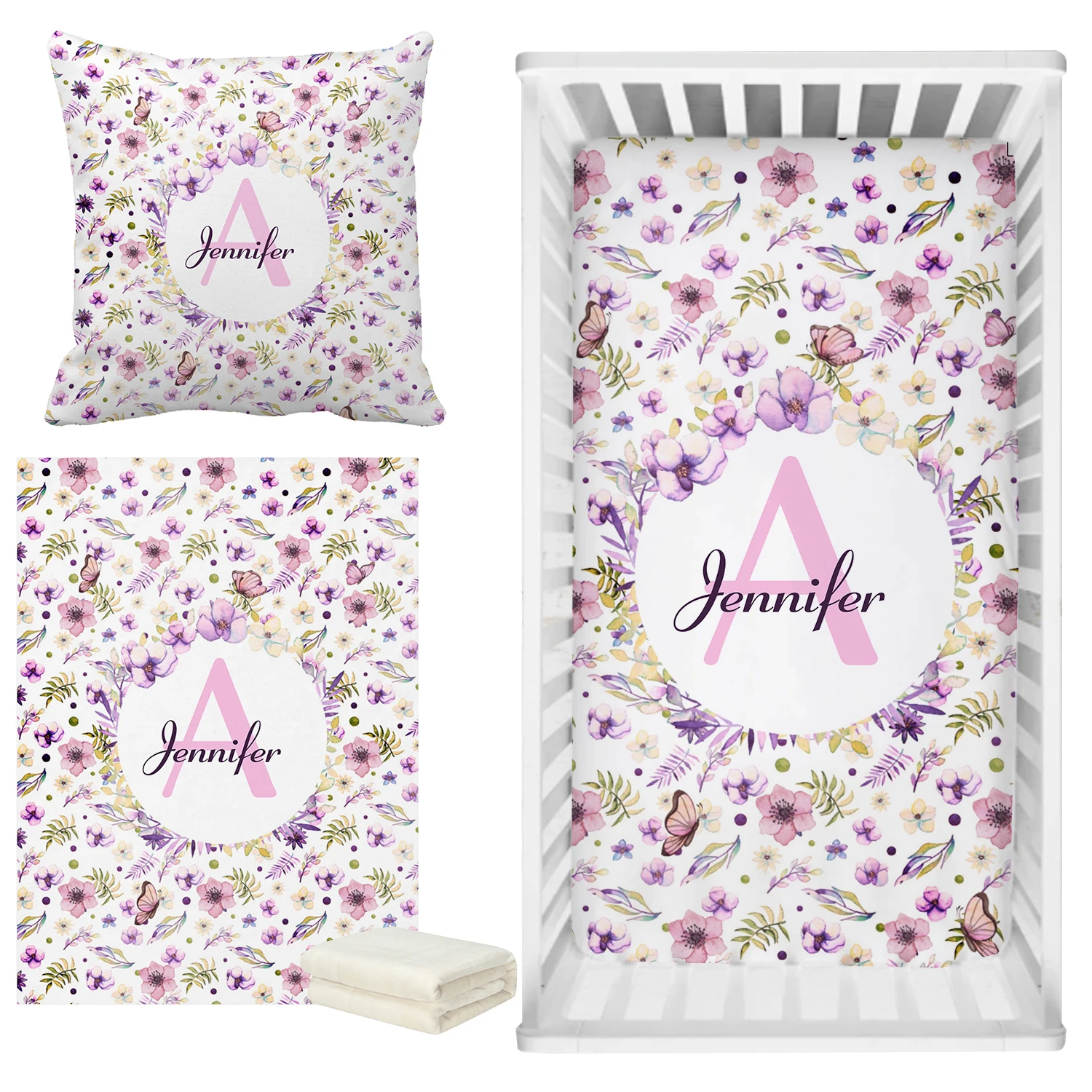 Conjunto en acuarela floral