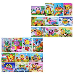 Pegatinas de espuma para manualidades infantiles, juguete educativo