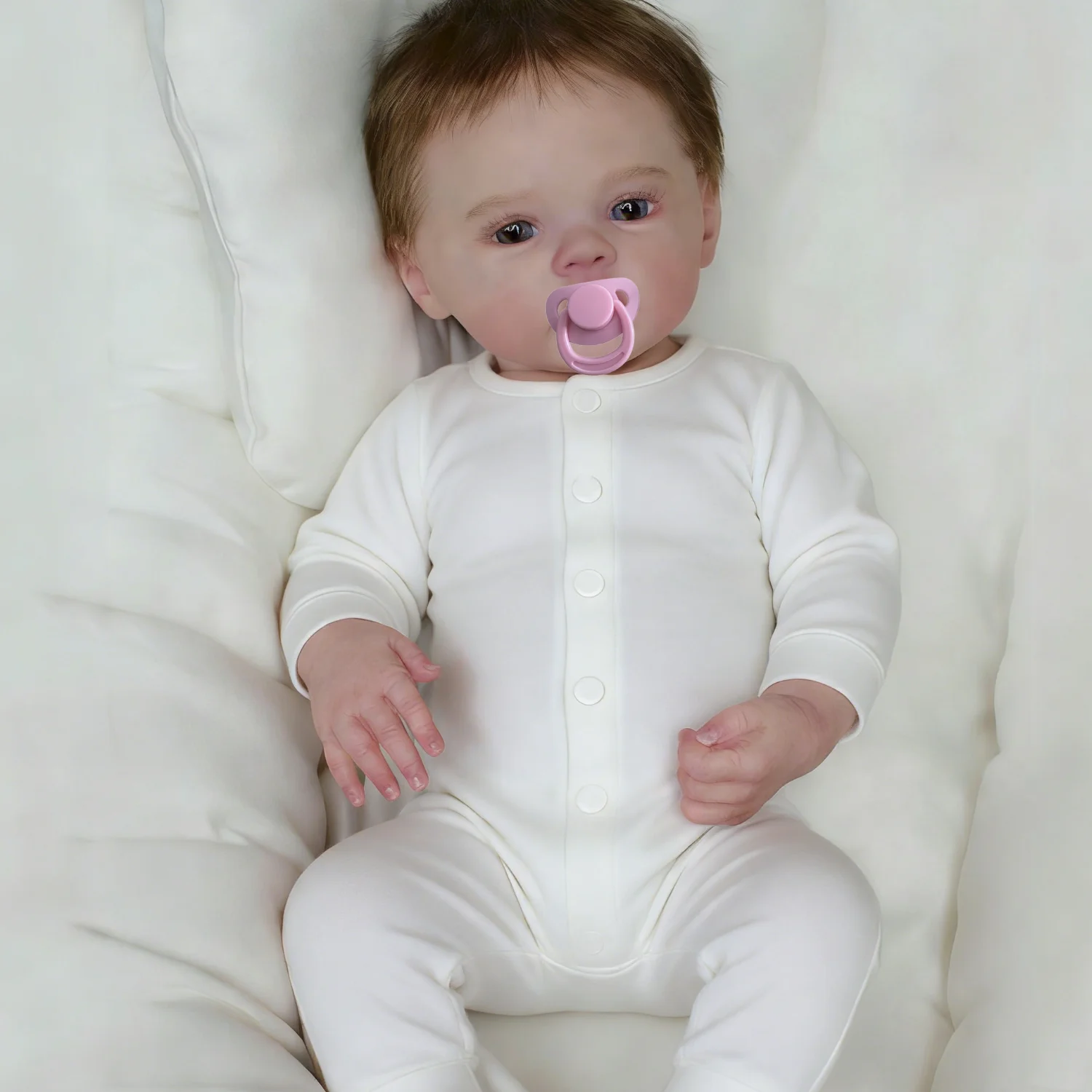 Muñeca reborn prematuro 17 pulgadas – Vinilo realista piel 3D con venas - imagen 4