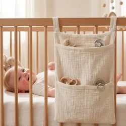 Bolsa de pañales algodón colgante para cochecito y cuna