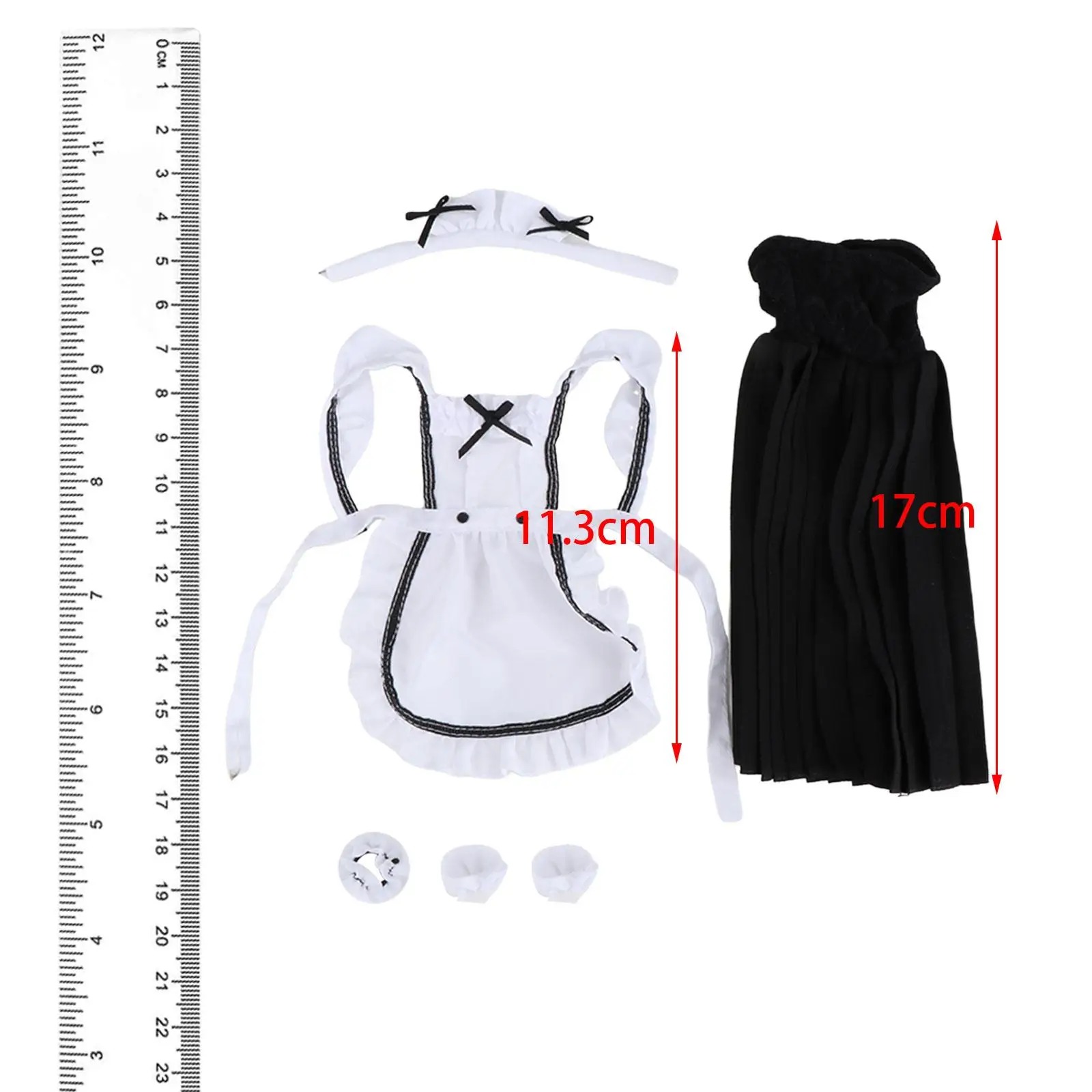 Vestido de sirvienta para muñeca estilo cosplay – Ropa BJD - imagen 4