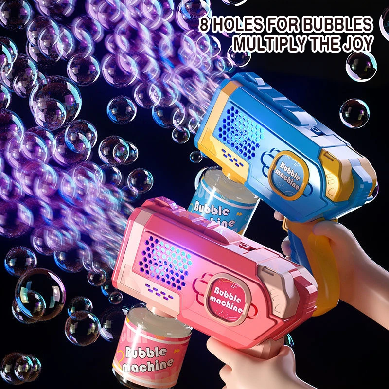 Pistola de burbujas eléctrica manual con luz LED para niños - imagen 3