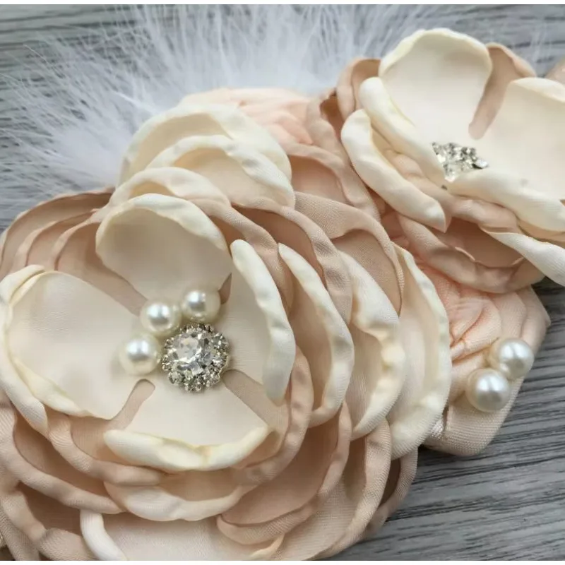 Diadema con flores y perlas para bebé, tocado de princesa - imagen 5