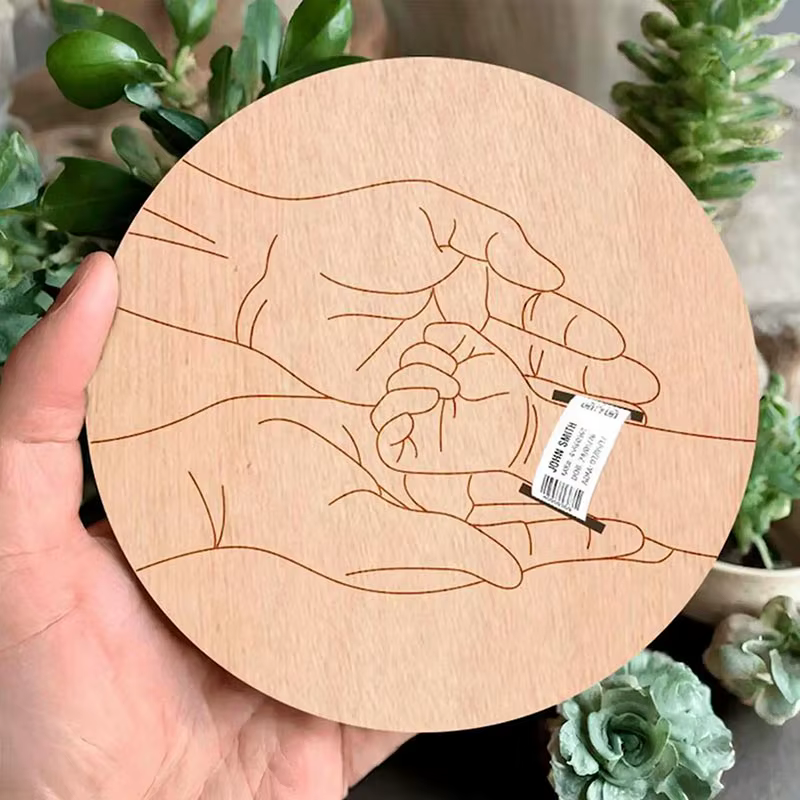 Pulsera conmemorativa grabada para bebé, regalo del hospital