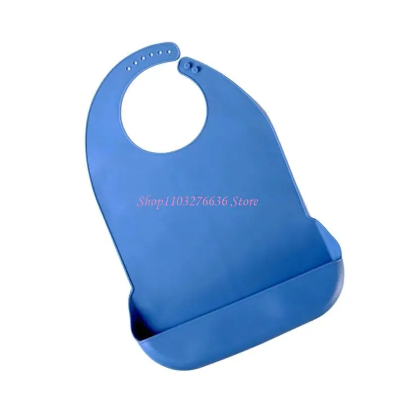 Baberos de silicona impermeables gran tamaño suaves y protectores - imagen 3