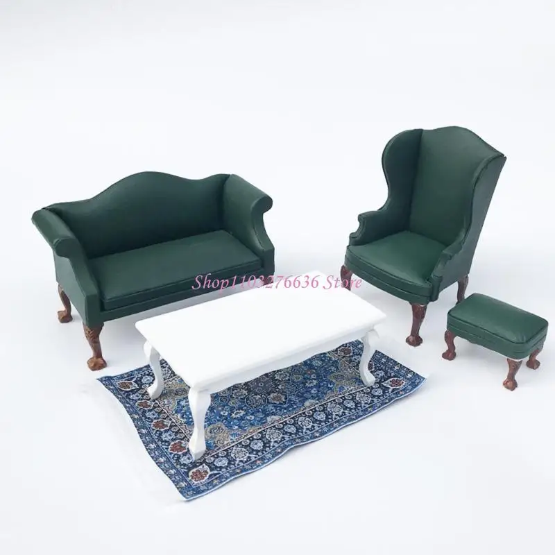 Sofá loveseat miniatura de estilo vintage