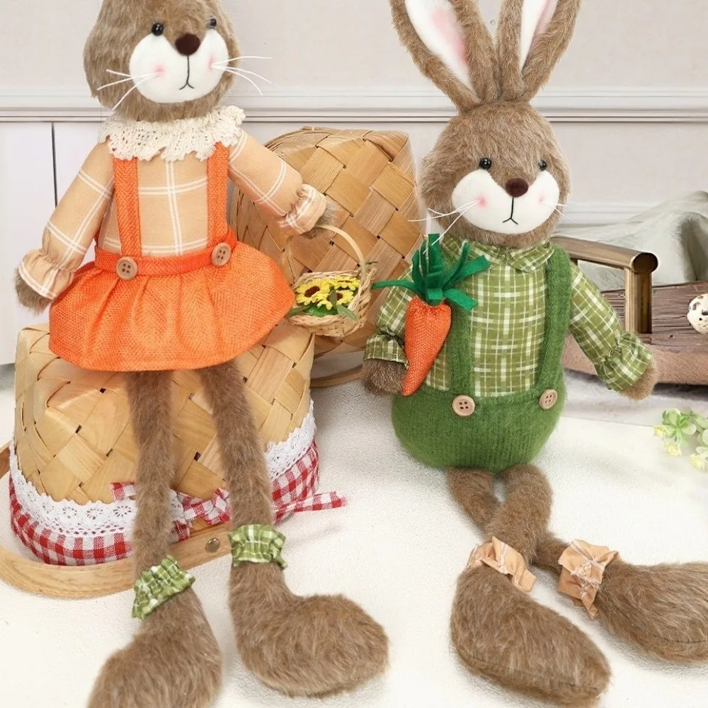 Figura de conejo de Pascua artesanal en poliéster