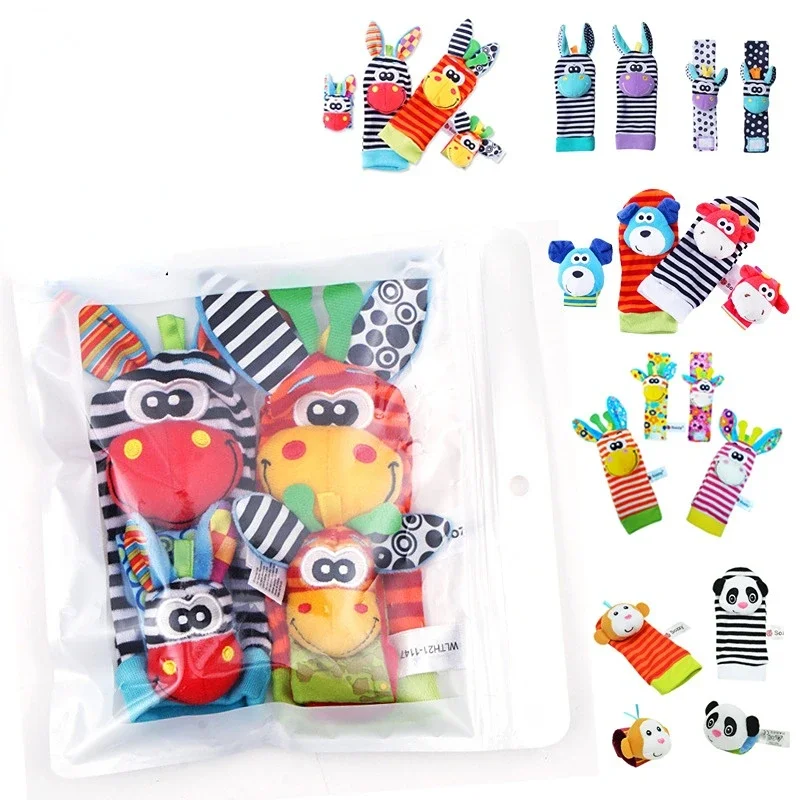 Set de sonajeros y peluches suaves para bebé recién nacido - imagen 3