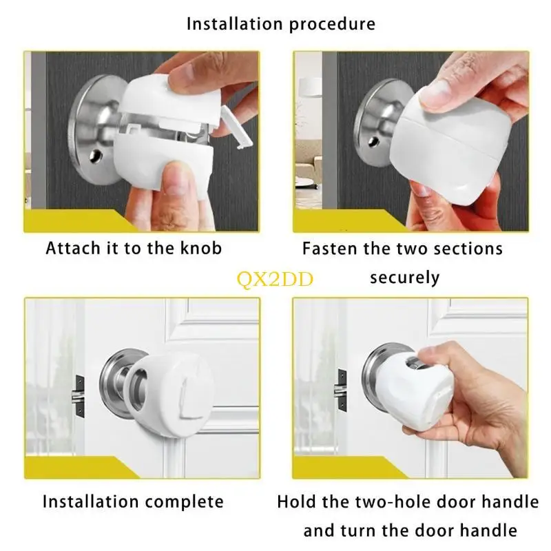 Protector de manilla de puerta para bebés QX2D – Antigolpes a prueba de niños - imagen 4