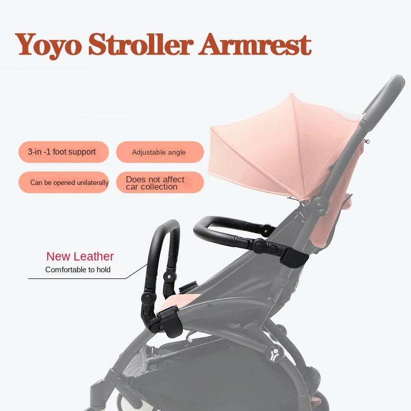 Reposabrazos Yoyo ajustable con deflector anticaída para cochecito - imagen 3