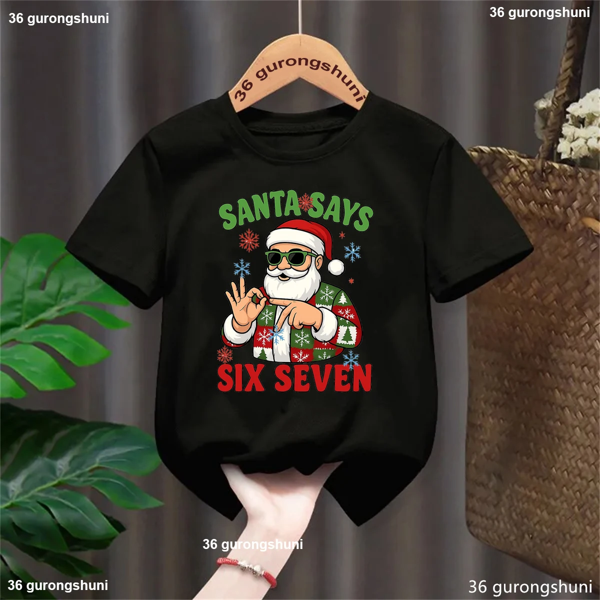 Camiseta de Navidad con estampado de Papá Noel para niños - imagen 4